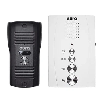Image de Eura Adp 11A3 Invito Interphone de Porte 4 Fils Blanc