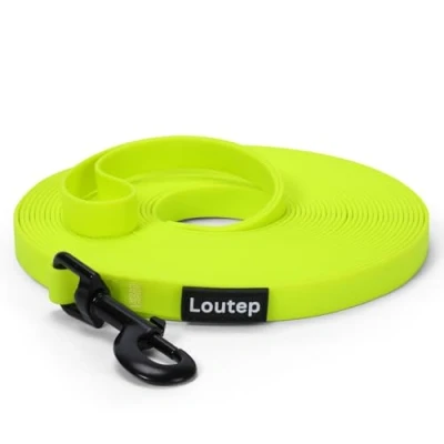 Image de Loutep Biothane Laisse longue pour chien 3 m 5 10 15 20 de ski fond d&#039;entraînement chiens petite, moyenne et grande taille