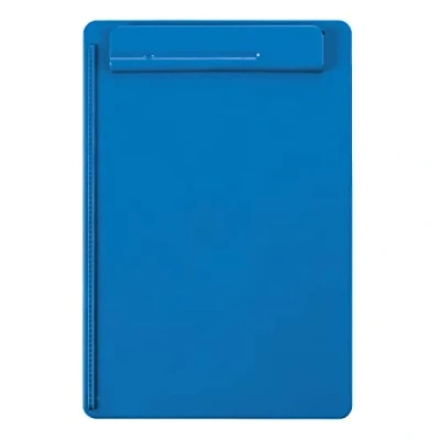 Image de MAUL Porte bloc A4 MAULgo Recycling durable en plastique recyclé à 85% Format DIN de haute qualité avec pince moderne Pour le bureau et l&#039;atelier Bleu
