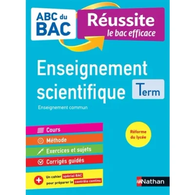 Image de Enseignement scientifique Terminale ABC du Bac Réussite 2022 commun Tle Cours, Méthode, Exercices et Su... Livre d’occasion