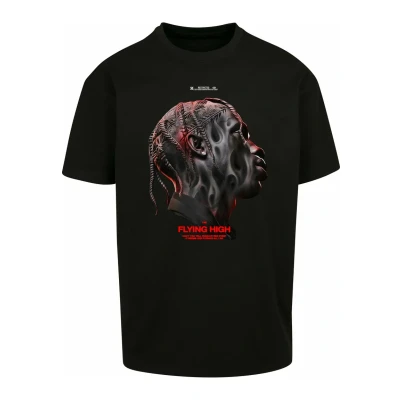 Image de Upscale by Mister Tee Flying HIGH Oversize Overs Tshirt imprimé, Homme, Taille: Large, Black