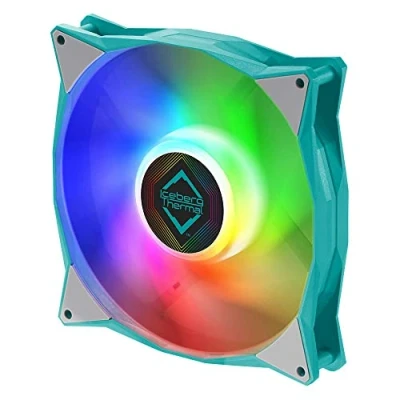 Image de Iceberg Thermal IceGALE Adressable RGB 140 mm PWM Dual Roulement ARGB Ventilateur de boîtier Bleu Sarcelle