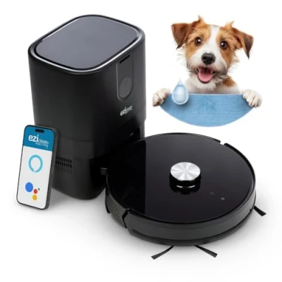 Image de Robot aspirateur laveur connecté avec base aspirante eziclean® I Bot Z7 Smart