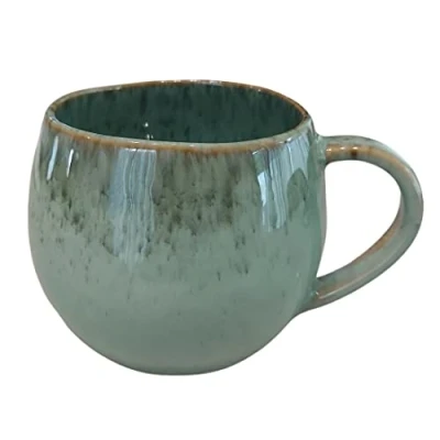 Image de PintoCer Tasse avec poignée, céramique grès, idéal pour le café, lait, thé et chocolat, passe au lave vaisselle micro ondes