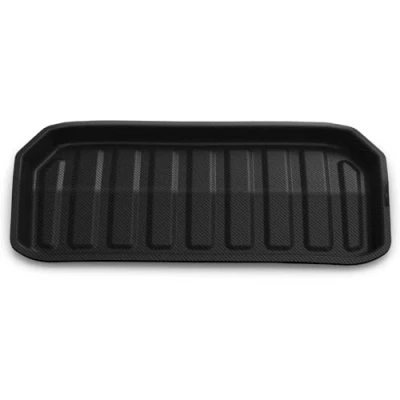 Image de Spigen Tesla Model Y Tapis de Coffre Avant, Matériel XPE Résiste aux Chocs Protégeant Les Compartiments Internes, Finition Imperméable pour Carbone Edition
