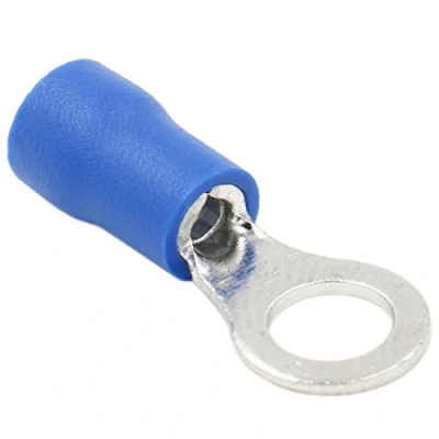 Image de Heschen Lot de 100 connecteurs à sertir en vinyle isolé RV2 5S Taille goujon #10 pour 1,5 2,5 mm² (16 14 AWG) Bleu