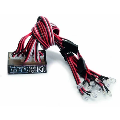 Image de Carson Disney 500906154 Unité d&#039;éclairage à LED Race, modèles réduits, Accessoires pour Voitures radiocommandées, RC Tuning, Multicolore, 42x32x13 mm