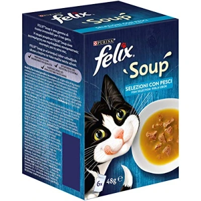 Image de Purina Felix Soup Chat Sélections Poissons 6 x 48g