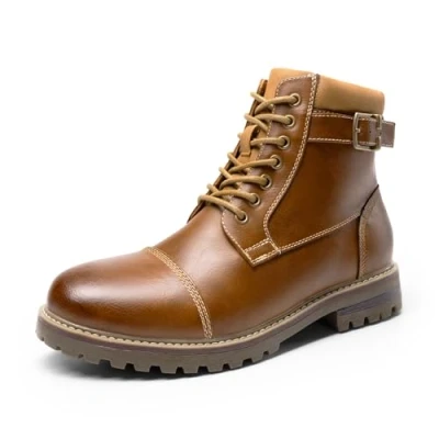 Image de Bruno Marc Bottes de Moto pour Hommes Élégantes avec Fermeture Latérale Pratique Botte Combat Bottines Hommes,Size 40,Brun,ENGLE 05
