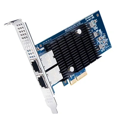 Image de ipolex Carte réseau 10 GB, 2 Ports RJ45, 10GbE comparée à Intel X550 T2, Prise en Charge Windows Server/Windows/Linux/VMware(ne Prend Pas Mac OS, Mode de contournement)