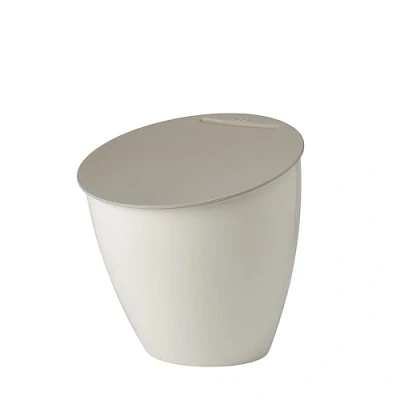 Image de Mepal Poubelle de Cuisine Calypso Petite avec Couvercle Récipient pour Déchets Résiduels Idéal l&#039;organisation la Lavable au Lave vaisselle 2200 ml Nordic white