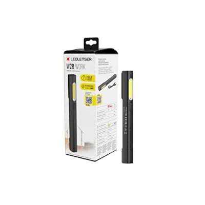 Image de Ledlenser W2R lampe de travail LED portable, à piles, poche lumineuse, 220 lumens, outils main d&#039;inspection, sans fil, durée combustion 7 h,