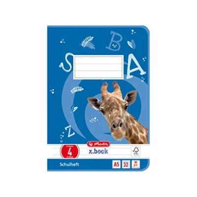 Image de Cahier Herlitz format A5, papier sans bois, quadrillé, 80 g/m², 32 feuilles, blanc Linéature 04