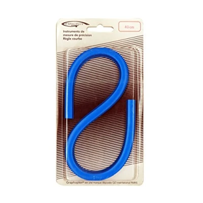 Image de Graphoplex Règle courbe flexible 40 cm bleu