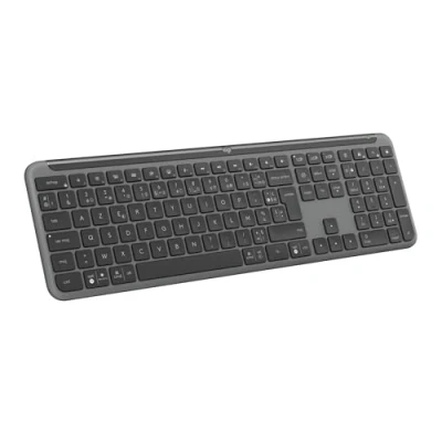 Image de Logitech Signature Slim K950, clavier sansfil, design élégant, saisie sur plusieurs dispositifs, frappe discrète, Bluetooth, multi systèmes d’exploitation, Windows, Mac, Chrome, FRA AZERTY, Graphite