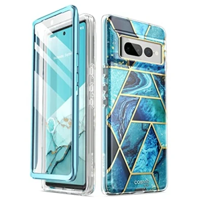Image de i Blason Cosmo Series Coque pour Google Pixel 7 Pro (Version 2022), de Protection Fine intégrale et élégante avec Protecteur d&#039;écran intégré (océan)