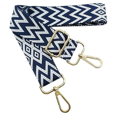 Image de Bandouliere de Rechange Reglable Bleu Marine, Sangle Sac a Main Remplacement, Universelles mit Boucle Dore pour Femme à Main, Bandoulière Accessoires, 709