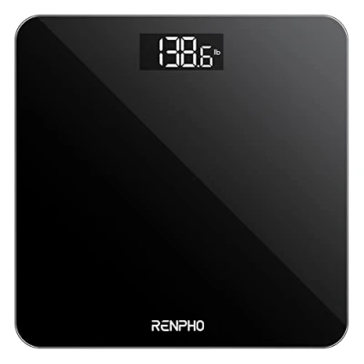Image de RENPHO Bilancia Pesapersone Digitale, Professionale, Max 180kg, Ultrasottile, Corpo con Sensori ad alta Precisione, Batterie Incluse