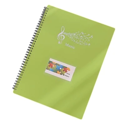 Image de Dossier de Musique A4, Rangement pour Partitions en plastique imperméable, Porte Partition（Vert）