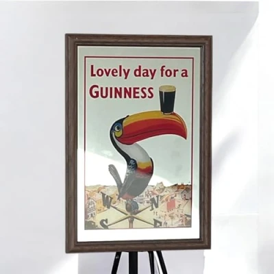 Image de Laurie&#039;s Pub and Bar Accessories Grand miroir Guinness Toucan