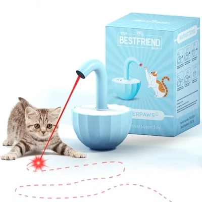 Image de Laserpaws© Jouet Chat Interactif avec Laser pour Auto Jouets Chats et Jeux Divertissant Stimulation Amusement (bleu)