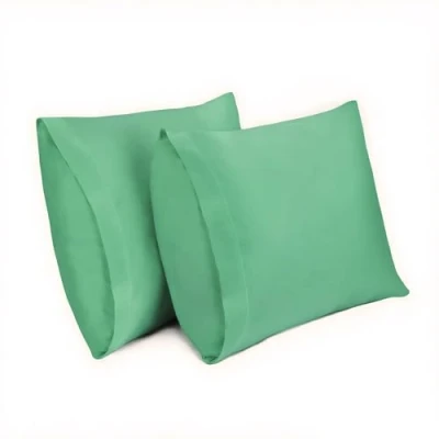 Image de Lirex Lot de 2 Taie Oreiller 50 x cm，100% Coton, d&#039;oreiller Respirantes, Certification Oeko TEX, Vert Clair