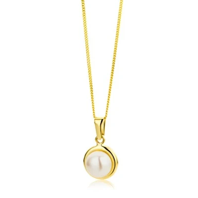 Image de Miore MA9074N Collier Femme Or Jaune 9 Cts 375/1000 1.52 Gr Perle d&#039;eau douce