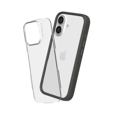 Image de RhinoShield Coque Compatible avec [iPhone 16] Mod NX Protection Fine Personnalisable Technologie d&#039;absorption des Chocs [sans BPA] Graphite