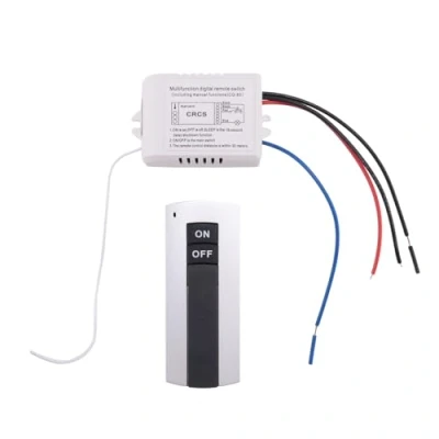 Image de Sujurio Canal avec Emetteur Numerique 220V Allume/Eteint 1 Commutateur Sans Relais Recepteur Telecommande Lampe Lumineuse