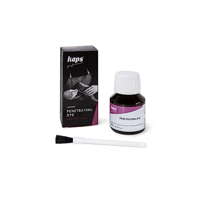 Image de Teinture Cuir Pénétrant Profond Pour le Grain Lisse Naturel et Synthétique la Peau, Sacs Accessoires de Chaussures, Kaps, 50 ml 1.70 fl. Oz (106 Marron Foncé)