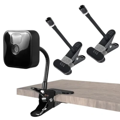 Image de Lot de 2 supports flexibles : support caméra en métal, serrage flexible pour Blink XT/XT2 Blink, Mini et New extérieur/intérieur