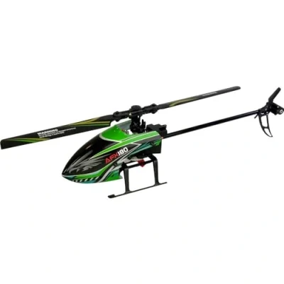 Image de Amewi 25314 AFX180 Hélicoptère à Rotor Unique 4 canaux 6G RTF 2,4 GHz avec Fonction de démarrage Automatique et émetteur LCD Vert