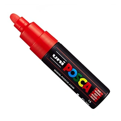 Image de Uni POSCA PC 7M Paint Marker marqueur Large Pointe 4,5 5,5 mm 15 couleurs Red