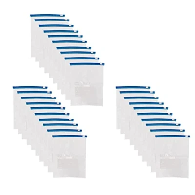 Image de Lot de 30 sacs congélation réutilisables à fermeture éclair 3 l
