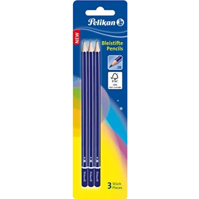 Image de Pelikan gP2B/b lot de 3 crayons à papier, dureté 2B