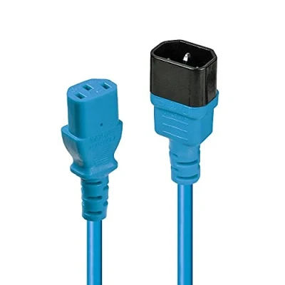 Image de Lindy Rallonge de câble d&#039;alimentation IEC 60320 C13 pour C14 1 m moulé bleu 30471