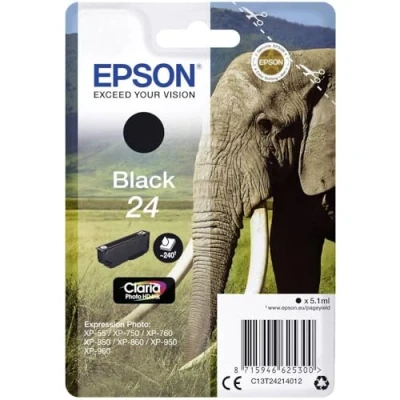 Image de Epson 24 (C13T24214012) Noir Cartouche d&#039;encre