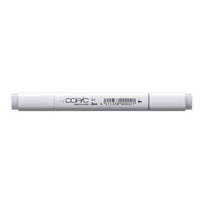 Image de COPIC Classic C 1, Cool Gray No. marqueur Twin avec Une Pointe Moyenne et Fine