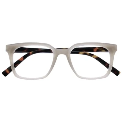 Image de OPULIZE KOI Lunettes de Lecture Large Monture Rectangulaire Élégante Coloris Gris Hommes Femmes Charnières à Ressorts R50 7 +3.00