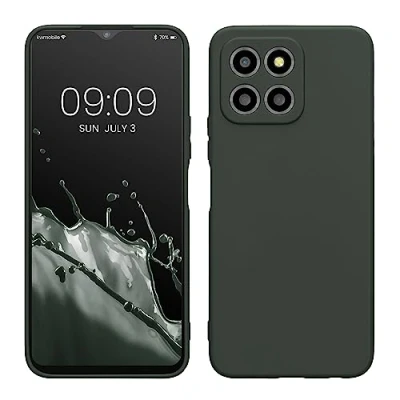 Image de kwmobile Housse Compatible avec Honor X8 5G / X6 70 Lite Coque de téléphone en TPU Protection Appareil Photo Vert Mousse