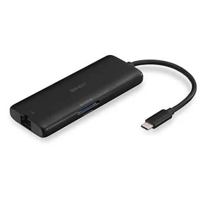 Image de Lindy 43358 station d&#039;accueil Avec fil USB 3.2 Gen 1 (3.1 1) Type C Noir Neuf