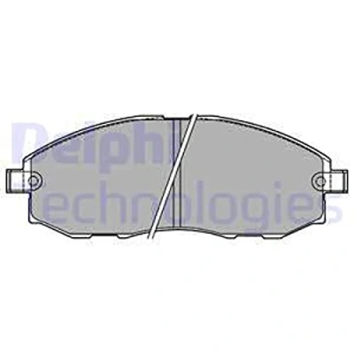 Image de DELPHI LP1434 Jeu de plaquettes frein avec indicateur d&#039;usure tôle anti bruit sans accessoires HYUNDAI: H 1 / Satellite MPV