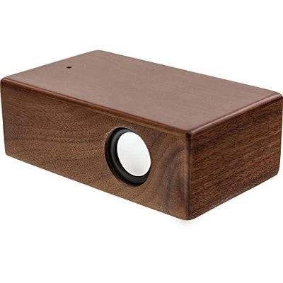 Image de Enceinte InLine® Woodbrick Noyer Haut parleurs 3W Bluetooth 3.0 Autonomie 8 heures