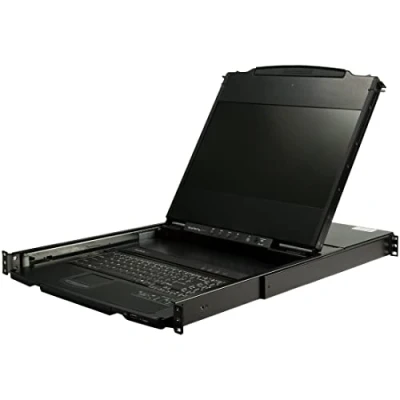 Image de StarTech.com Console KVM à Montage en Rack Deux Rails HD 1080p Switch/Console VGA Port Unique Écran LCD Rack/Console Montée Tiroir de Serveur (RKCOND17HD)
