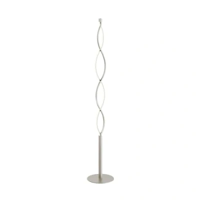 Image de LED Lampadaire Auron à intensité variable (Moderne) en Gris e. a. pour Salon &amp; Salle manger (à 2 lampes,), Sur Pied, Lampe a de Sol