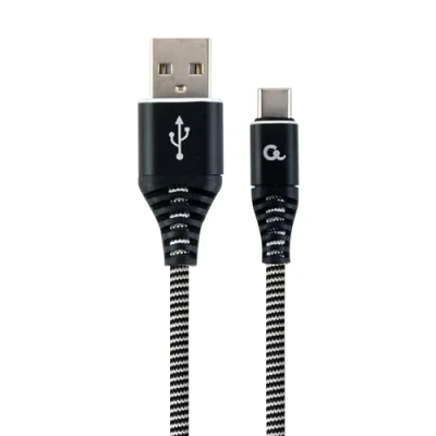 Image de Gembird CC USB2B AMCM 2M BW câble USB 2.0 A C Noir, Blanc Neuf