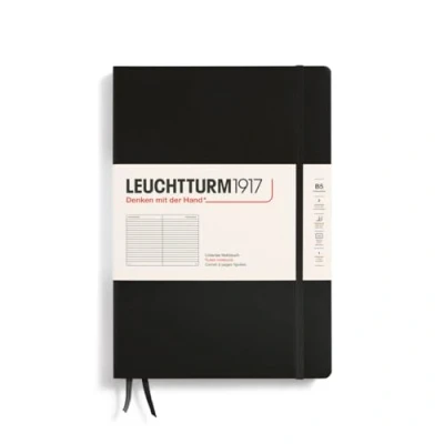 Image de LEUCHTTURM1917 366185 Carnet de notes Composition (B5), couverture rigide, 219 pages numérotées, Noir, ligné