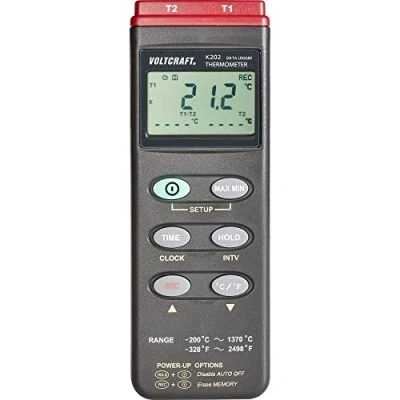 Image de VOLTCRAFT K202 Appareil de mesure température 200 +1370 C sonde K fonction enregistreur données