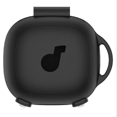 Image de GIOPUEY Étuis Compatible avec Anker Soundcore Sport X20, Coque Silicone, Poids léger, Antichoc, Portable Noir