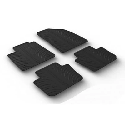Image de Gledring 0762 Ensemble de tapis sol Caoutchouc avant et arrière 4 noir